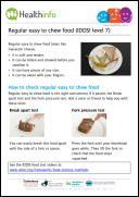 Regular easy to chew food consumer handout