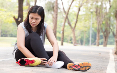 sprained ankle jogging